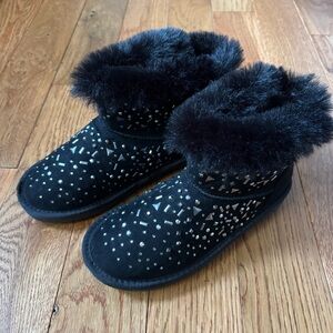 Sugar & Jade Fur-Lined Studded Boots